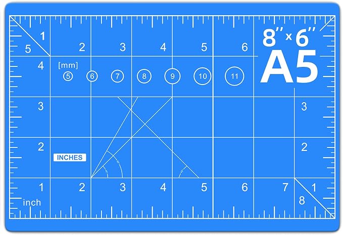 DIYSELF Cutting Mat 8in×6in, Self Healing Cutting Mat, A5 Rotary Cutting Mats by DIYSELF