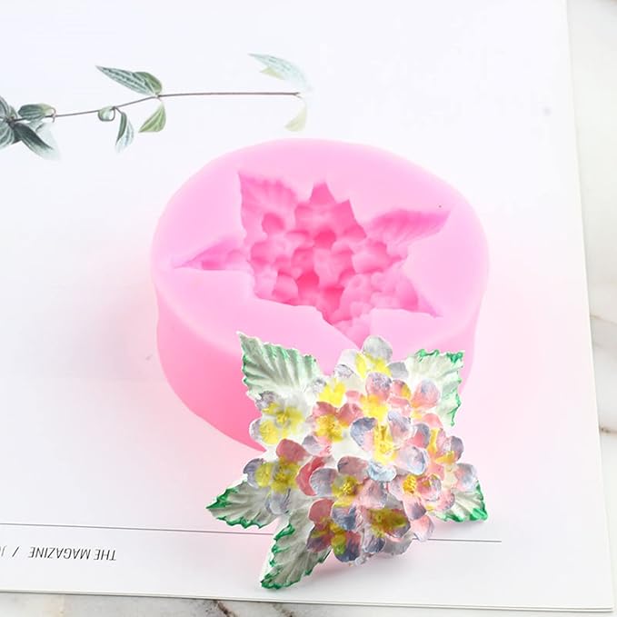 Lilac Fondant Silicone Mold Flower Chocolate Cake Candy Baking Mold Candle Soap - Image 3