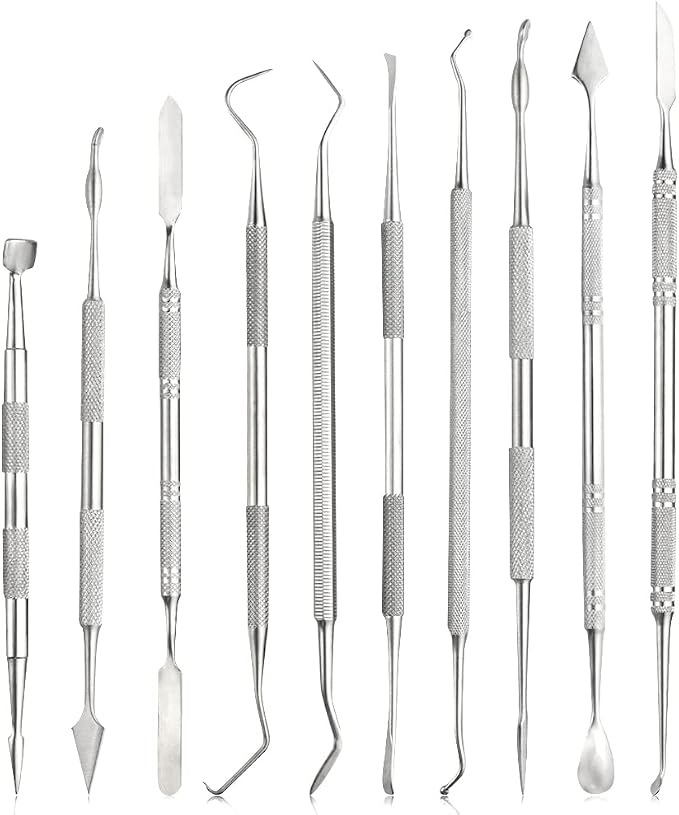 TOVOT 10PCS Stainless Steel Clay Sculpting Tools Metal Sculpting Tools by TOVOT