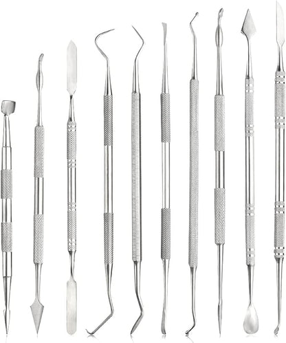 TOVOT 10PCS Stainless Steel Clay Sculpting Tools Metal Sculpting Tools by TOVOT