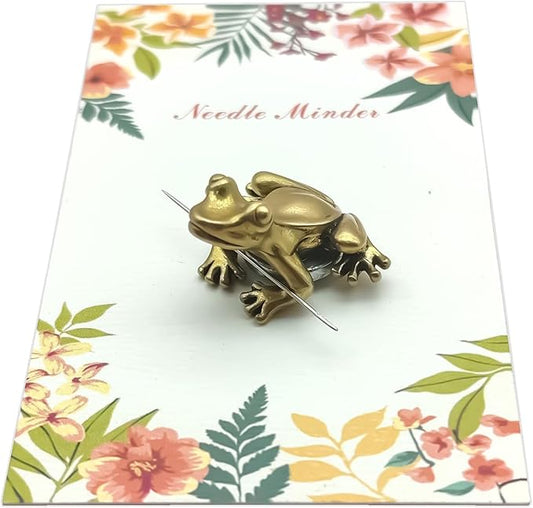 Mini Brass Frog Needle Minder, Magnetic Needle Nanny, Needle Minder Magnet by Amesuspes