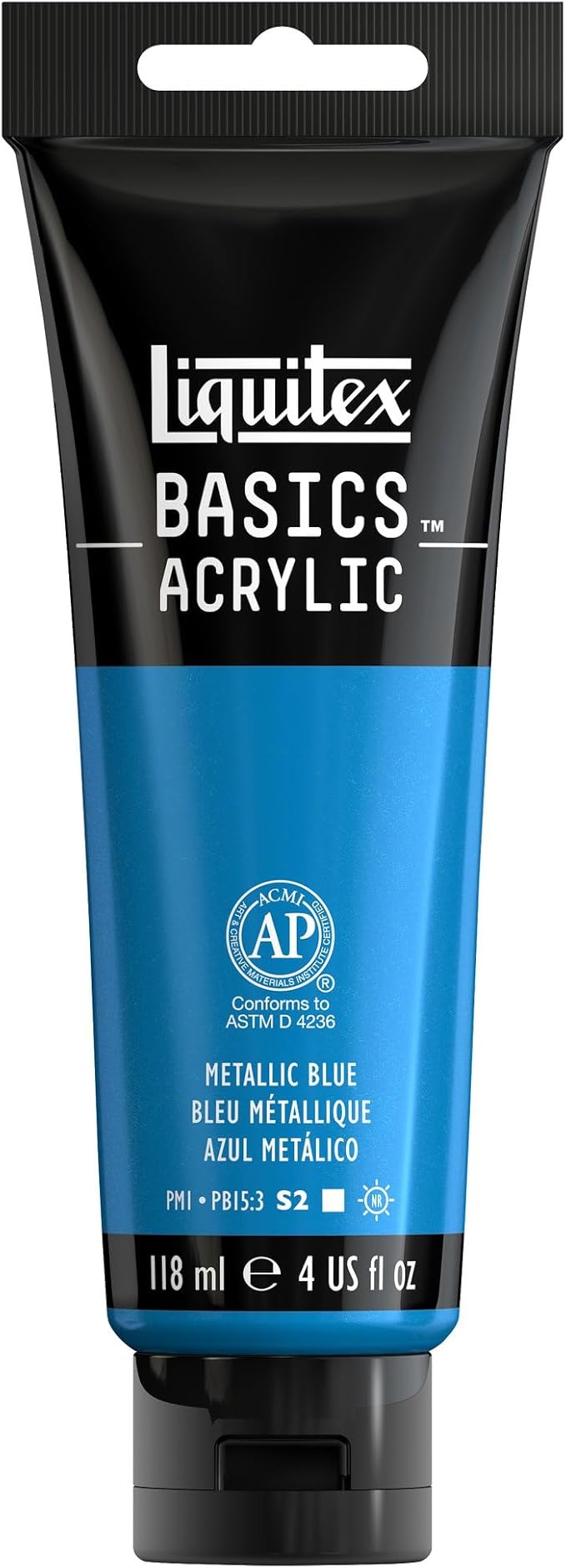Liquitex BASICS Acrylic Paint, 118ml Tube, Metallic Blue by Liquitex