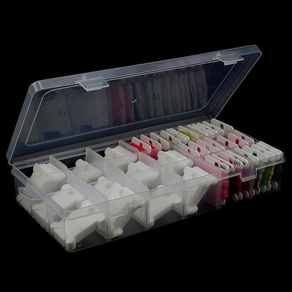 BLUE HANDCART Embroidery Floss Organizer, 1 Removable 18 Compartments Cross - Image 3