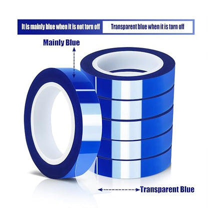 6 Rolls 10mm x16m Blue Heat Tape High Temperature Heat Resistant Tape Heat - Image 5