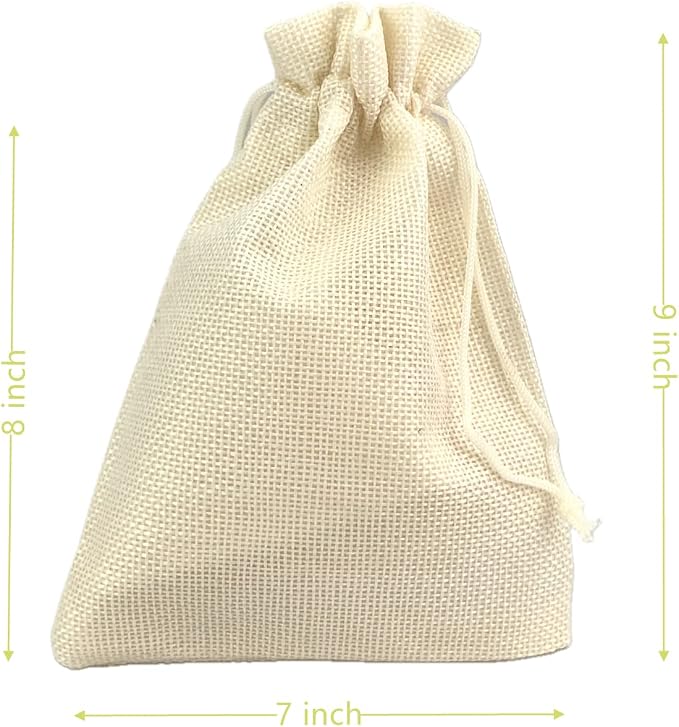 Palmhomee Pack of 25 Burlap Gift Bags - Image 2