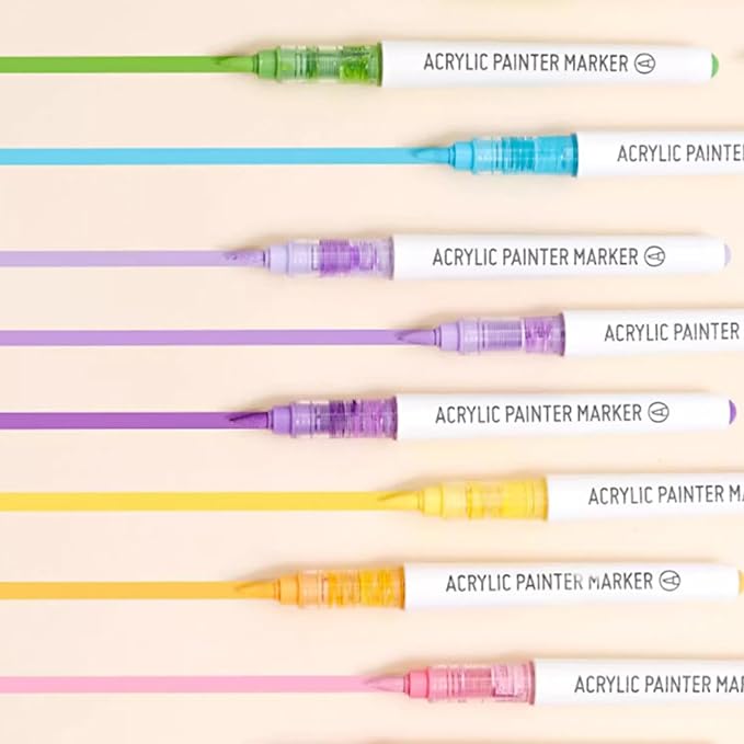 Water Based Acrylic Paint Markers, 9 Colors Acrylic Paint Pens Set - Image 8