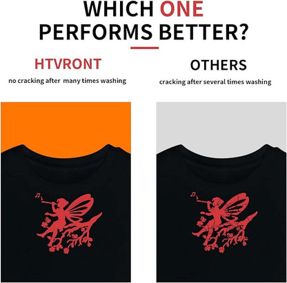 HTVRONT Red HTV Heat Transfer Vinyl Bundle: 24 Pack 12"x12" Iron on Vinyl Sheets - Image 2