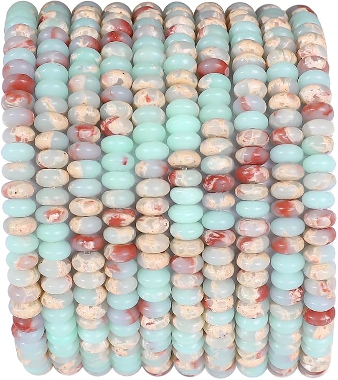 Natural Shoushan Disk Stone Beads 4x2mm 160pcs Rondelle Loose Semi Gemstone by Beadia