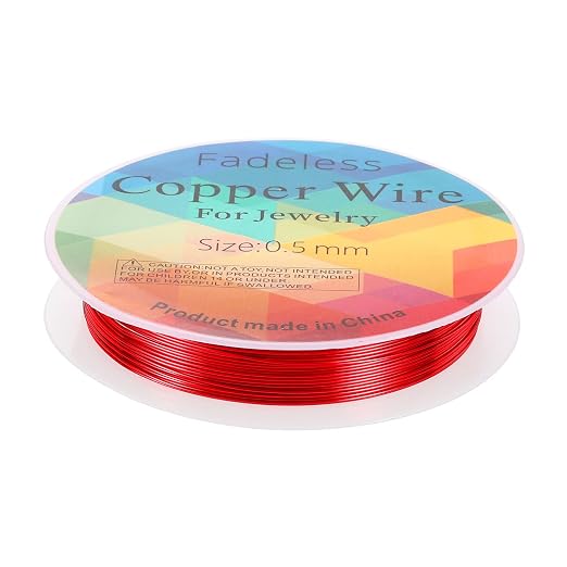 HARFINGTON 20ft Jewelry Wire, 24 Gauge Brass Craft Soft Metal Tarnish Resistant by HARFINGTON