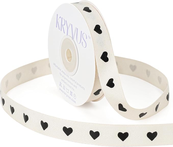 Black Hearts Ribbon by Kryvusribbon