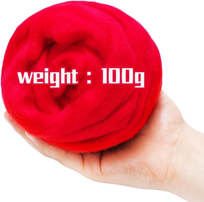 3.53oz Wool Roving Yarn, Wool Felting Supplies, Pure Wools, Chunky Yarn - Image 8