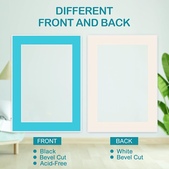 15 Pack 4x6 Picture Mats, Mixed Colors Frame Mattes - Image 4