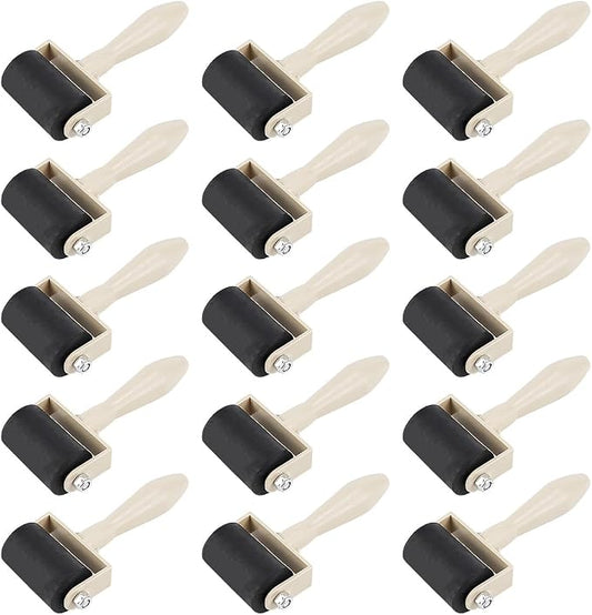 15Pcs Printmaking Brayer Rubber, Relief Printing Brayers Plastic Brayer Brayer by Unknown
