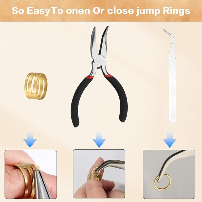 1440 Pcs Jump Rings for Jewelry Making Kits, - Image 4