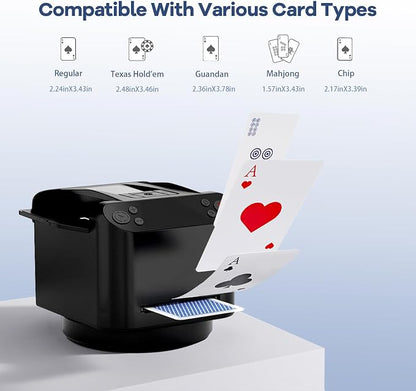 Automatic Card Shuffler and Dealer 2-in-1, 360°/180°Rotating Dealer - Image 2