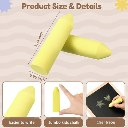 Fulmoon 40 Pcs Jumbo Sidewalk Chalk - Image 2