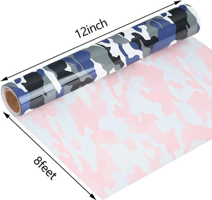Guangyintong Camouflage Blue Heat Transfer Vinyl Rolls, All Cutter Machine - Image 3