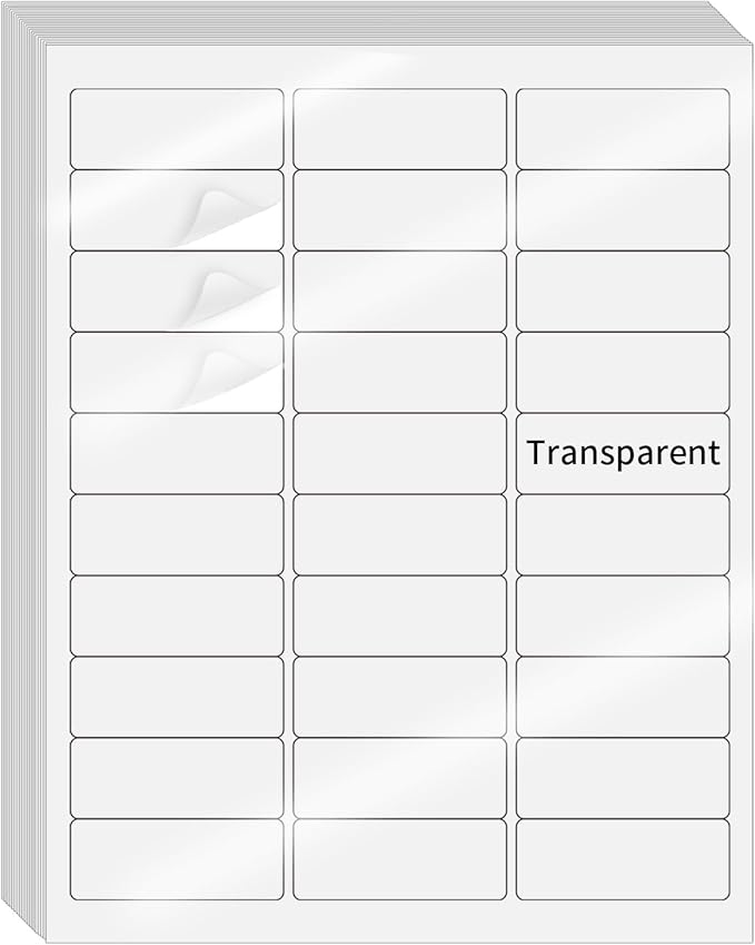 STARLIBOO Transparent Stickers Labels by STARLIBOO