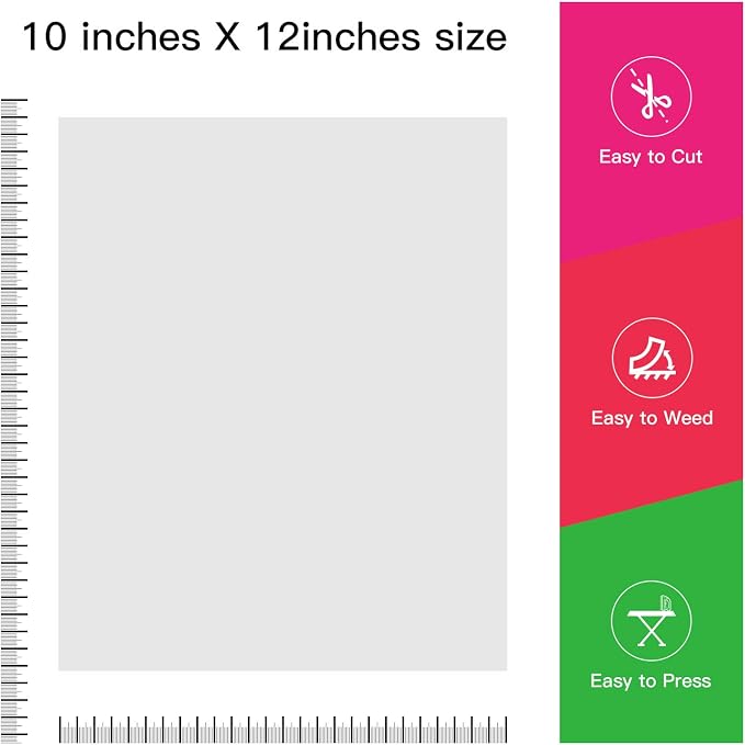 JANDJPACKAGING Heat Transfer Vinyl HTV Bundle - Image 6
