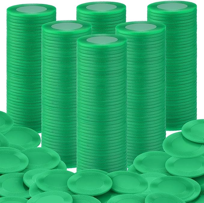 Coopay 500 Pieces Plastic Poker Chips, 1 Inch Bingo Chips Bulk Learning by Coopay
