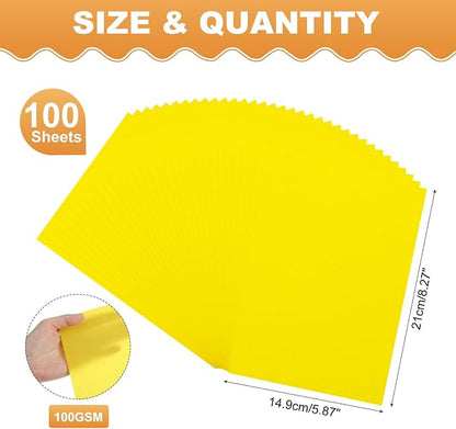 MECCANIXITY 100 Sheet Colored Vellum Paper 5.9" x 8.3", 100gsm Translucent - Image 2