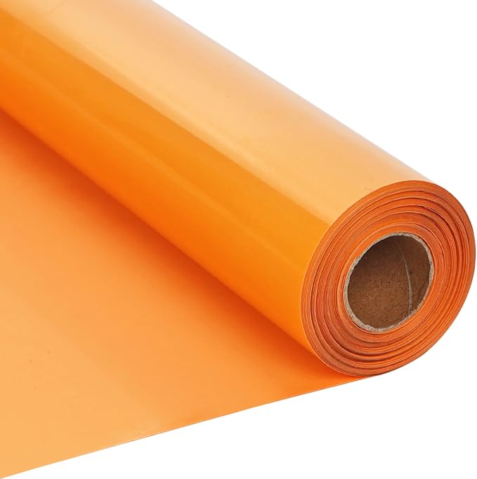 RENLITONG Yellow Orange Iron on Vinyl 12Inch by 20ft Roll HTV Heat Transfer by RENLITONG
