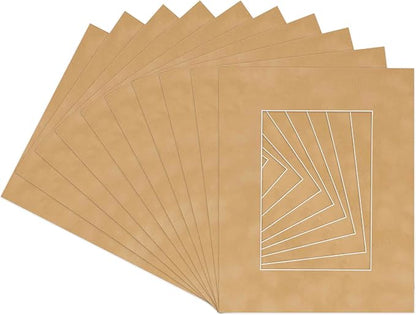 Pack of Ten Acid Free 8x10 Mats Bevel Cut by Poster+Palooza