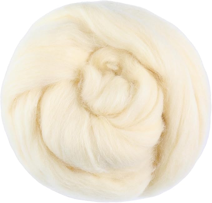 3.53oz Wool Roving Yarn, Wool Felting Supplies, Pure Wools, Chunky Yarn by Jupean