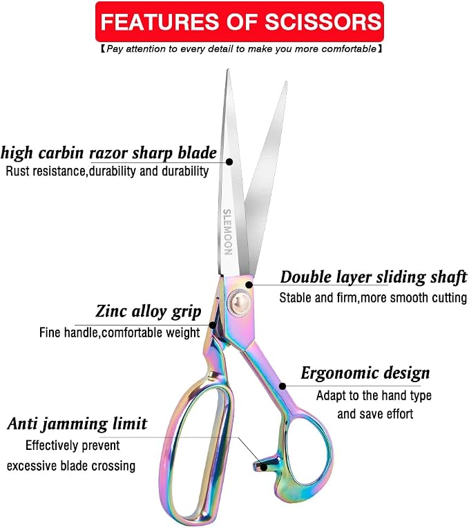 Fabric Scissors Professional 10" Sewing Scissors, Heavy Duty Shears - Image 5