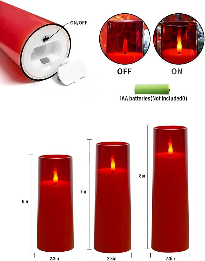 Flickering Flameless Candles Battery Operated - Image 5