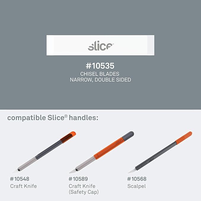 Slice 10535-CS Narrow Chisel Blades, Double Sided, Ceramic Blade Lasts 11x - Image 3