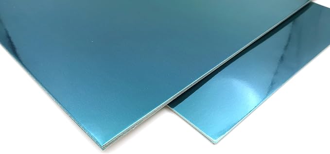 TGXRZX Metallic Lake blue Cardstock Paper, Size 8 "x 11", Mirror Finish Gold - Image 7