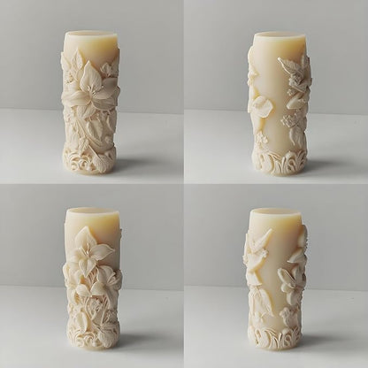 Elegant Lily Embossed Candle Molds - Image 4