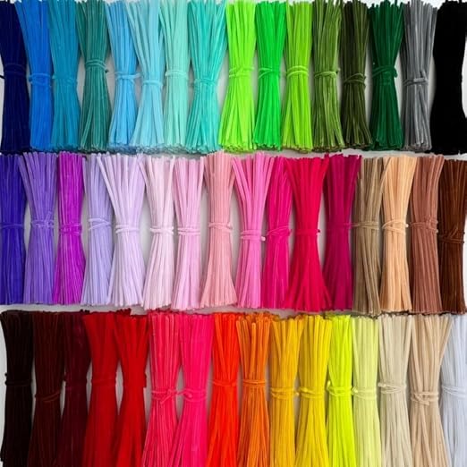 100 Pieces Pipe Cleaners Chenille Stem, Lime Green Color Pipe Cleaners Set - Image 5