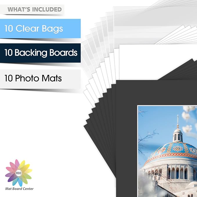 Mat Board Center, 16x20 for 11x14 Black Picture Mat Sets - Image 3