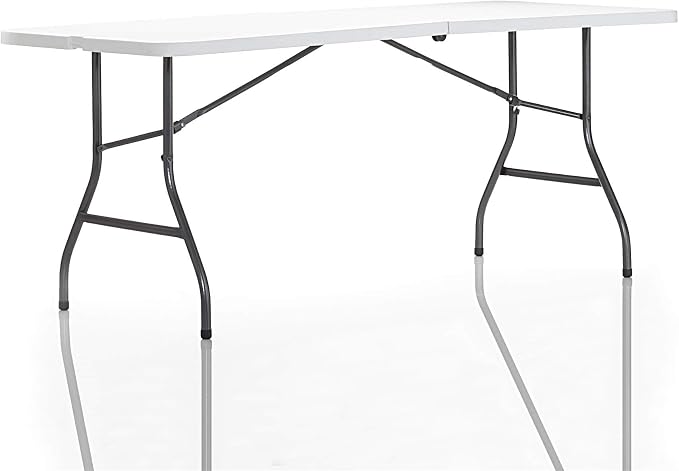 Cosco 6ft Fold-in-Half Blow Molded Folding Table, Indoor/Outdoor, Comfort Handle - Image 8