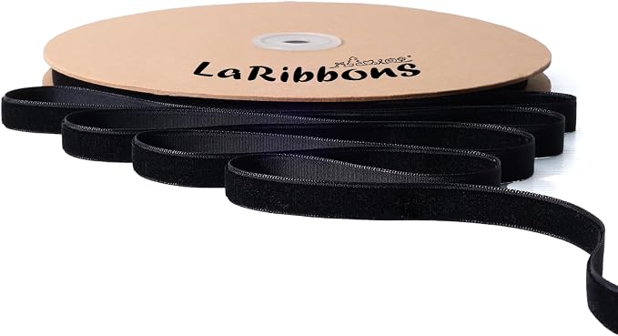 LaRibbons Thin Velvet Ribbon 3/8 Inch x 25 Yards, Gift Wrapping, Wreath Bow by LaRibbons