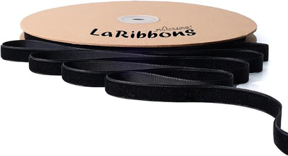 LaRibbons Thin Velvet Ribbon 3/8 Inch x 25 Yards, Gift Wrapping, Wreath Bow by LaRibbons