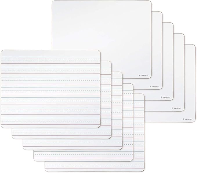 U Brands Dry Erase Lap Boards, Double Sided, Small White Board by UBrands
