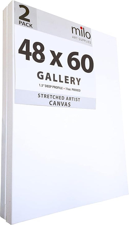 milo Stretched Artist Canvas | 48x60 inches | 2 Pack | 1.5” inch Thick Gallery by milo