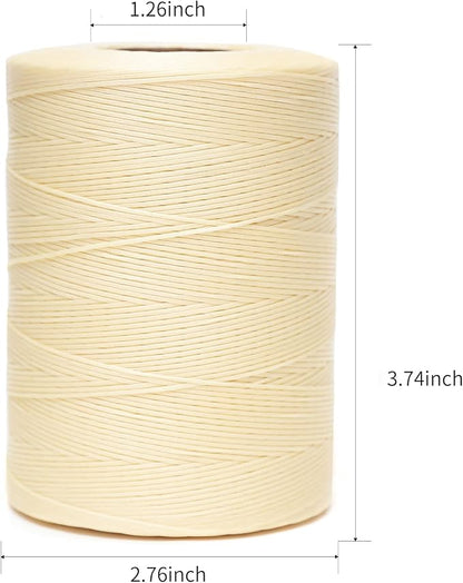 Waxed Thread, 852Yards 150D 0.8mm Flat Polyester Wax Thread - Image 2