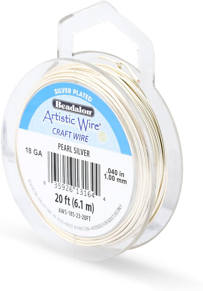 Artistic Wire, 18 Gauge Silver Plated Tarnish Resistant Colored Copper Craft by ArtisticWire