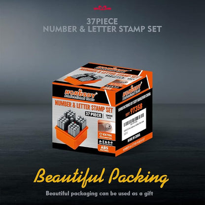 HORUSDY 37-Piece Number and Letter Stamp Set 1/8 Punch Perfect - Image 7