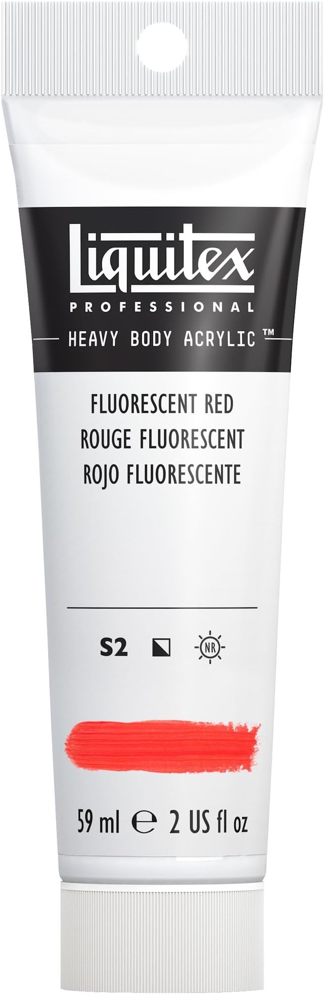 Liquitex Professional Heavy Body Acrylic Paint, 2-oz Tube, Fluorescent Red by Liquitex