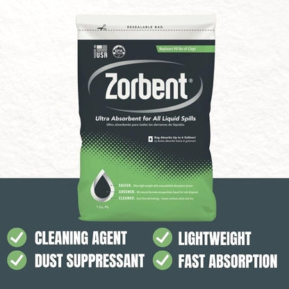 Zorbent Oil Spill Absorbent | 1 Cu Ft Bag Absorbs up to 6 Gallons of Liquid. - Image 3