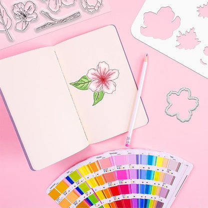 ORIGACH Realistic Peach Blossom Layering Stencils Set - Image 5