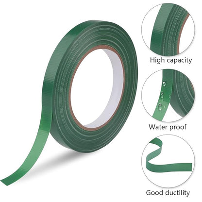 Prudiut 2 Roll Green Floral Tape Waterproof Florist Tape, 1/2" Wide Flower Wrap - Image 2