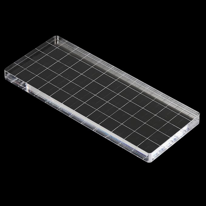 PATIKIL 5" x 2" Acrylic Stamp Block, 2 Pack Clear Stamping Block - Image 4