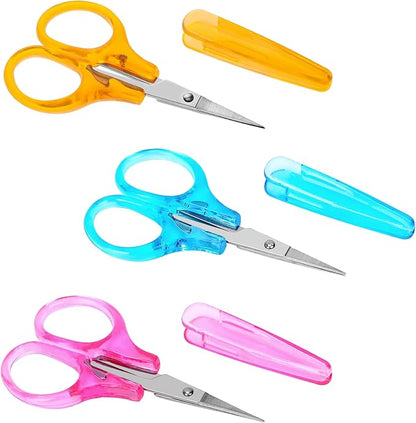 3 PCS Small All Purpose Craft Scissors, 3.5" Mini Stainless Steel Sewing Craft by Unknown