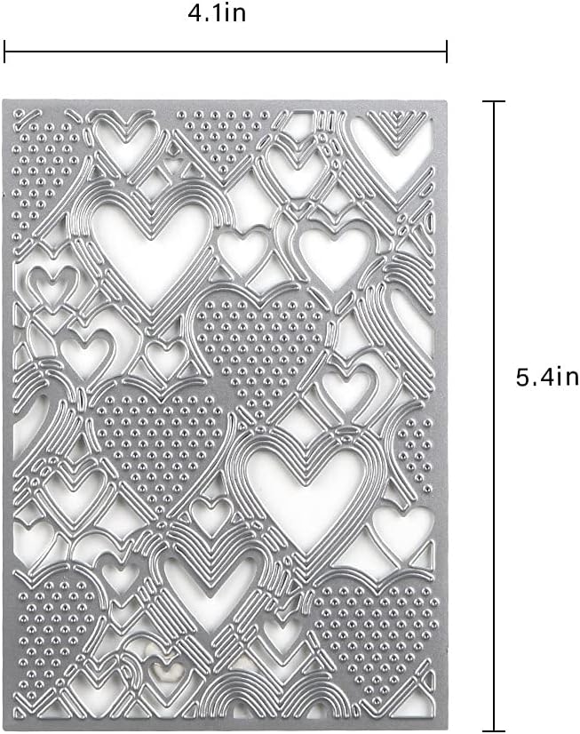 Love Heart Background Frame Cutting Dies, Valentine's Day Love Heart Die Cuts - Image 2